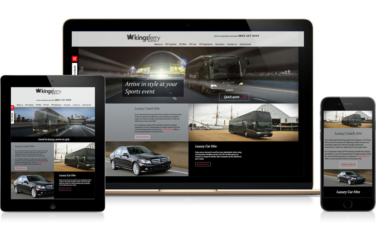 Adams Group -Kings Ferry VIP - Luxury Coach Booking Website