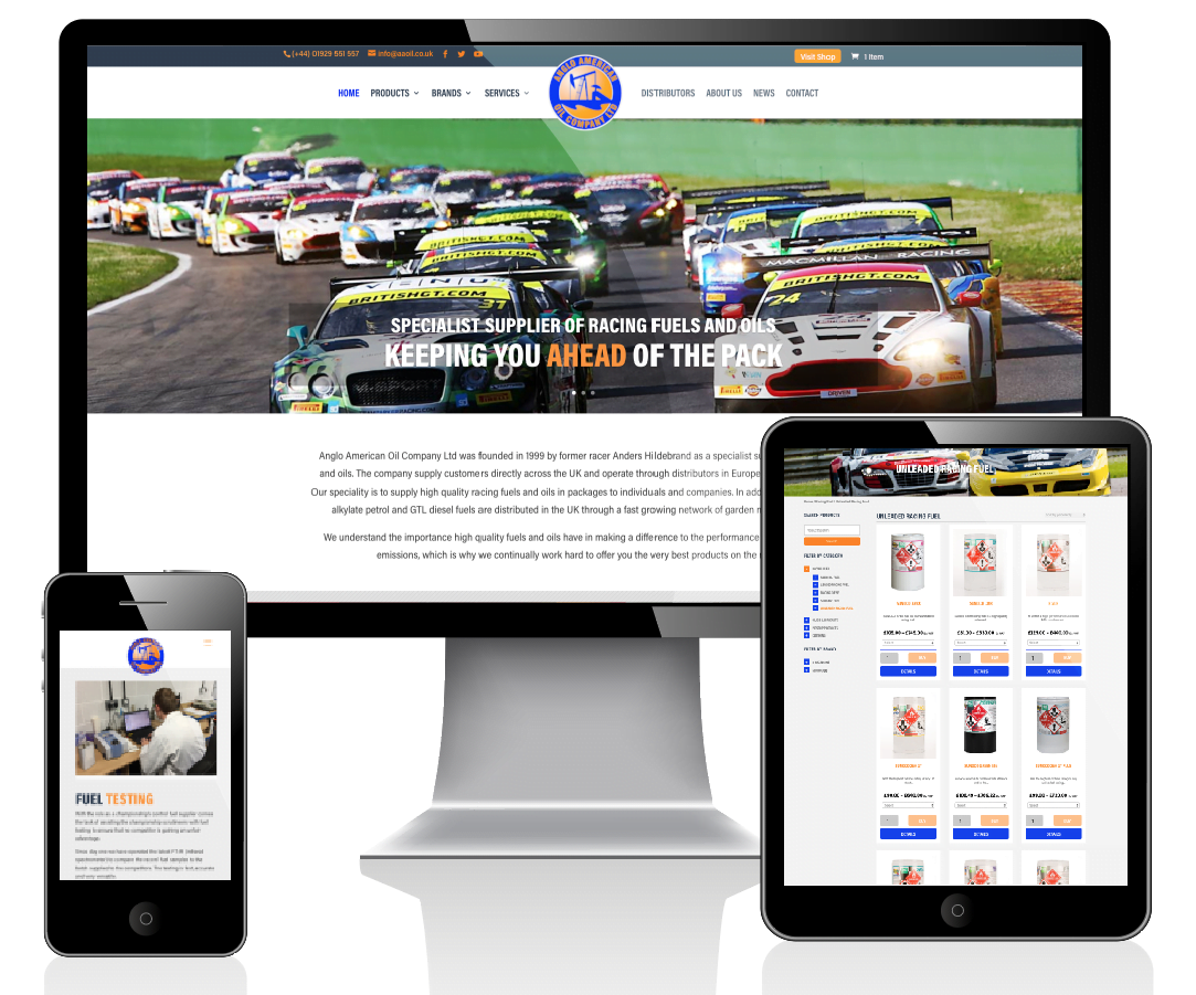 Adams Group -Anglo American Oil Company - Branding & Ecommerce Website