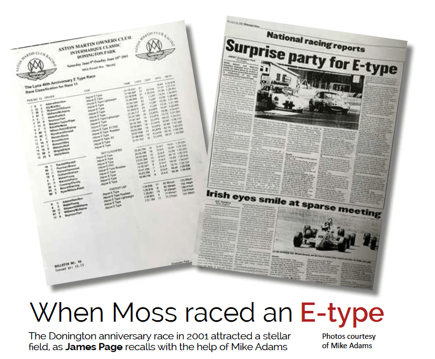 when stirling moss race a jaguar e-type