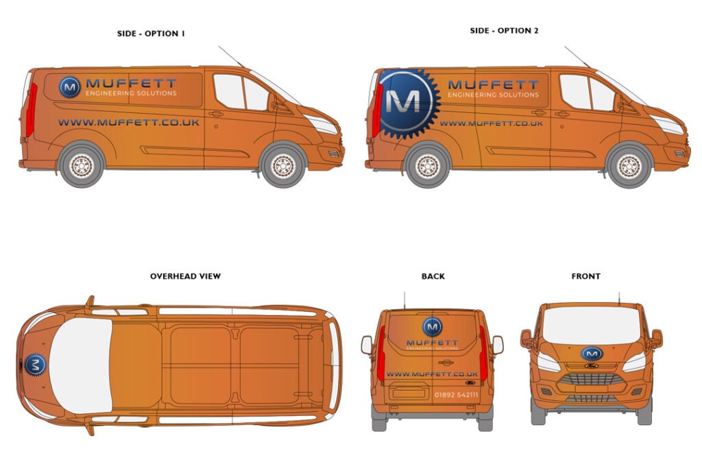 muffett engineering van sign designs